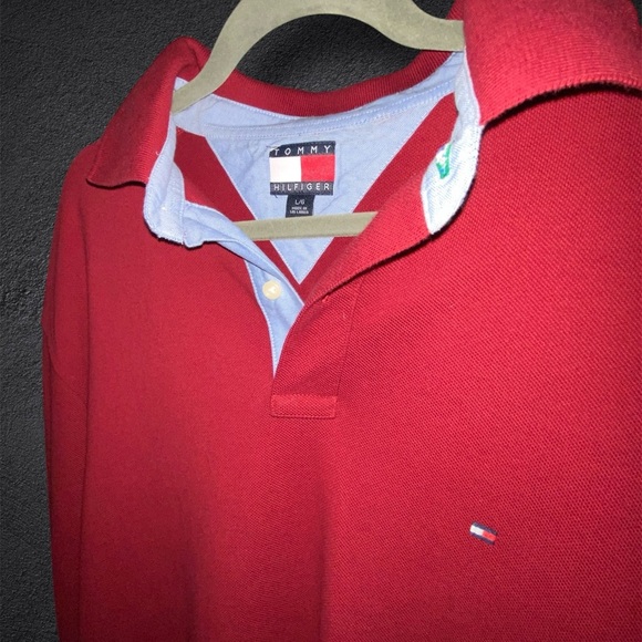 Tommy Hilfiger Men's Red Long Sleeve Polo - Picture 5 of 10